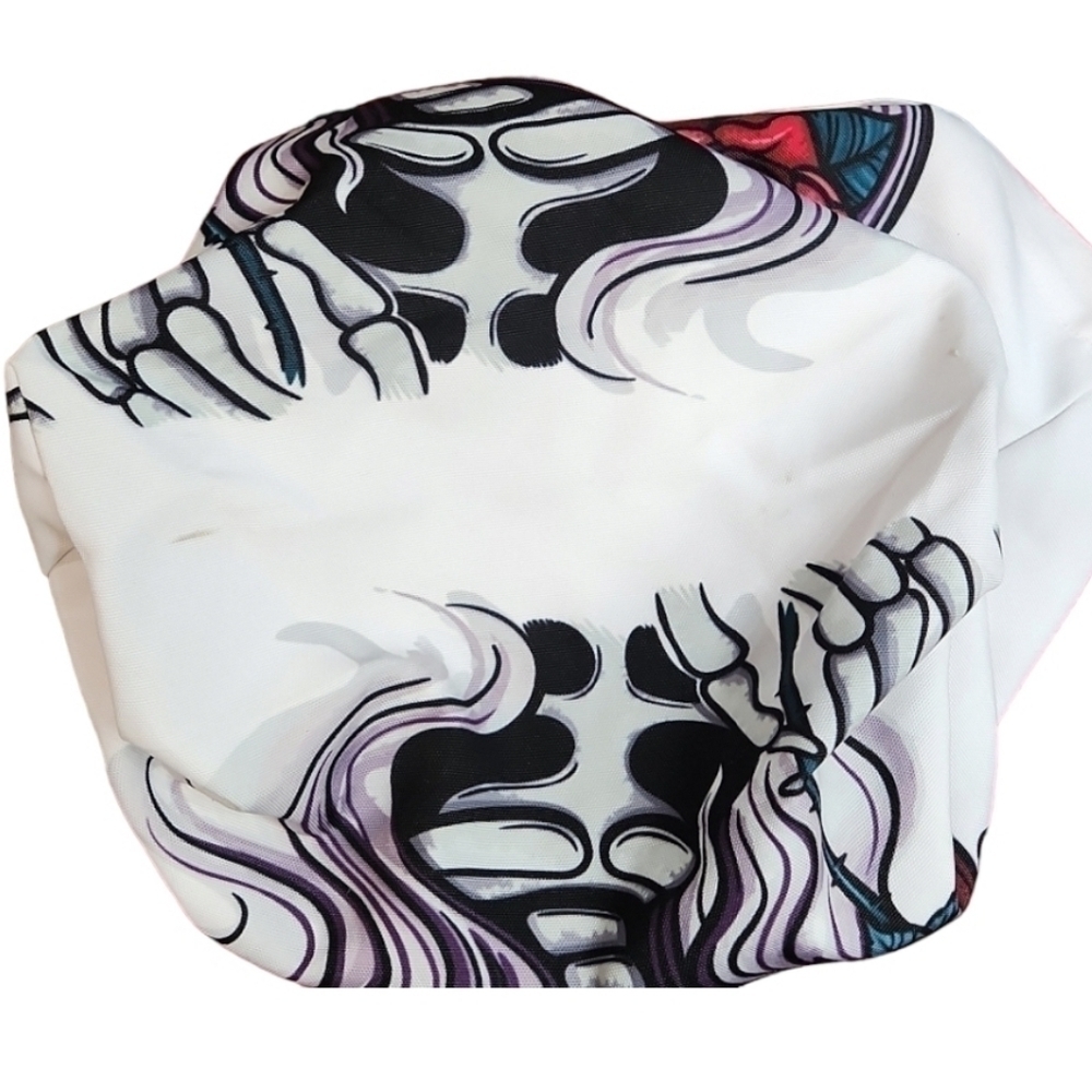 Sugar Skull Canvas Tote Shoulder Bag - Picture 5 of 5